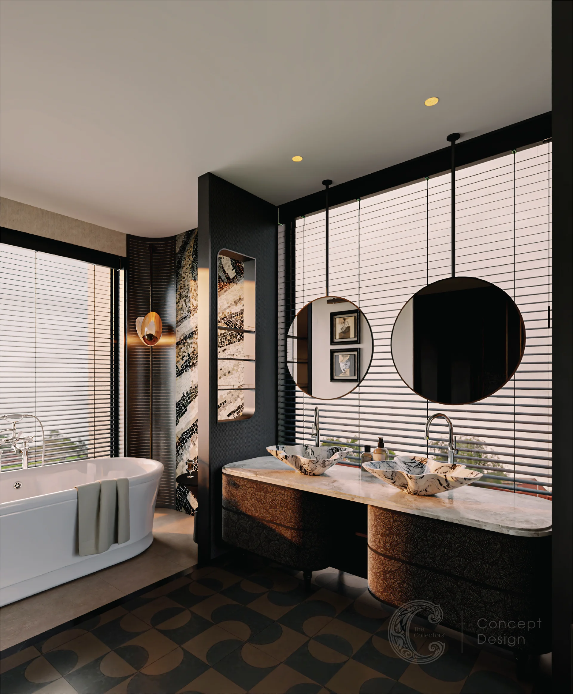 Khu spa trong dinh thự
