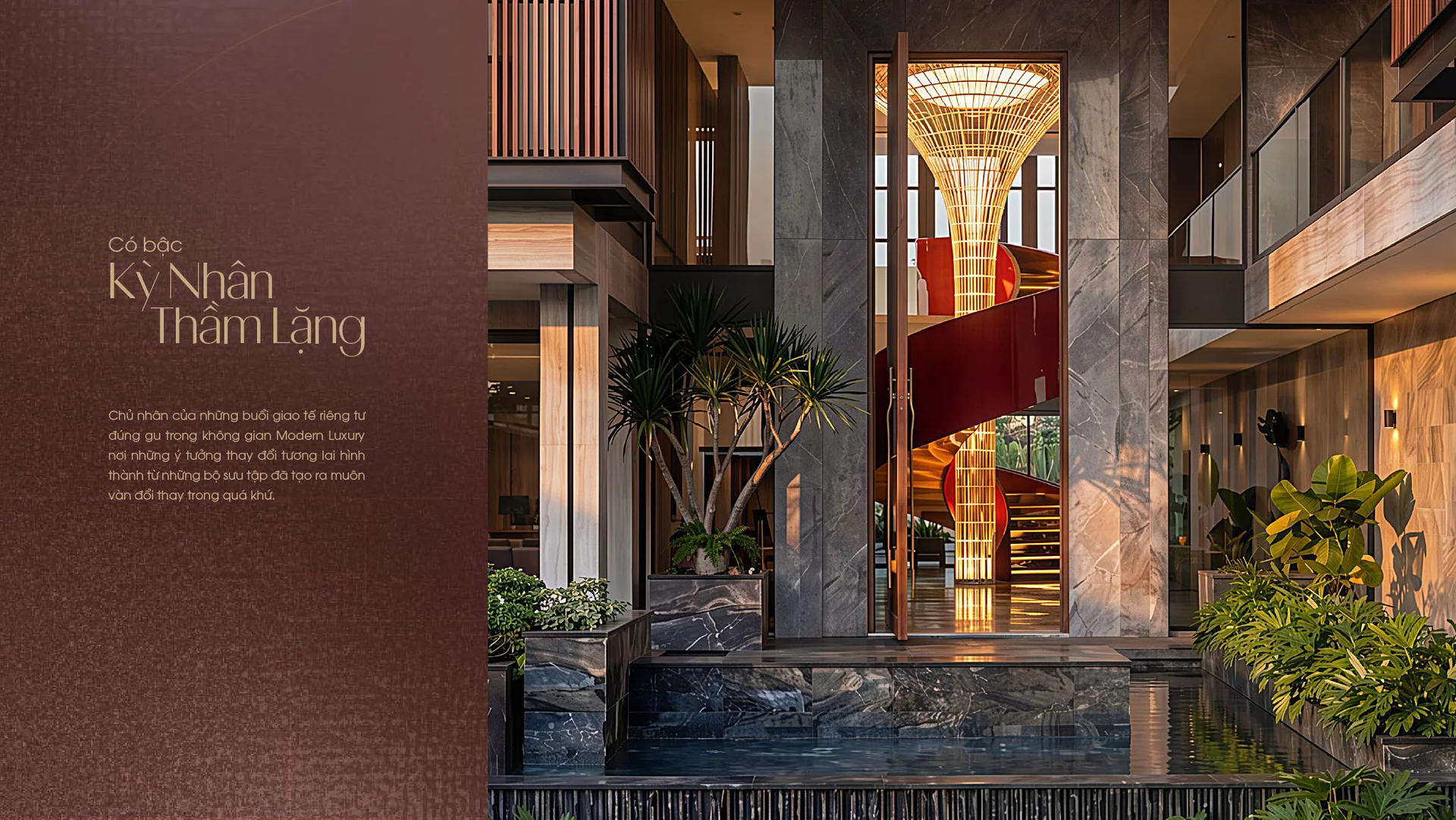 Dinh thự Privé Mansion với hồ bơi vô cực và sân vườn riêng